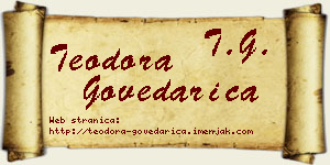 Teodora Govedarica vizit kartica
